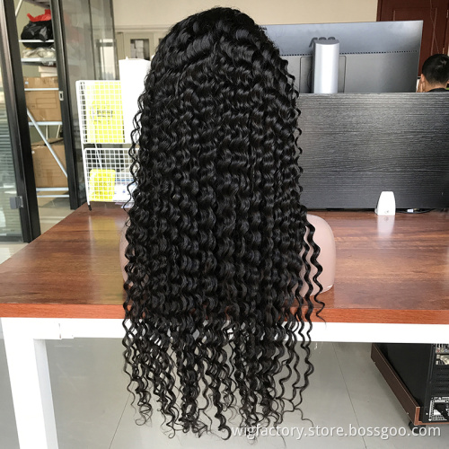 raw virgin cuticle aligned indian hair kinky curly  wig, virgin human hair lace frontal closure wig
